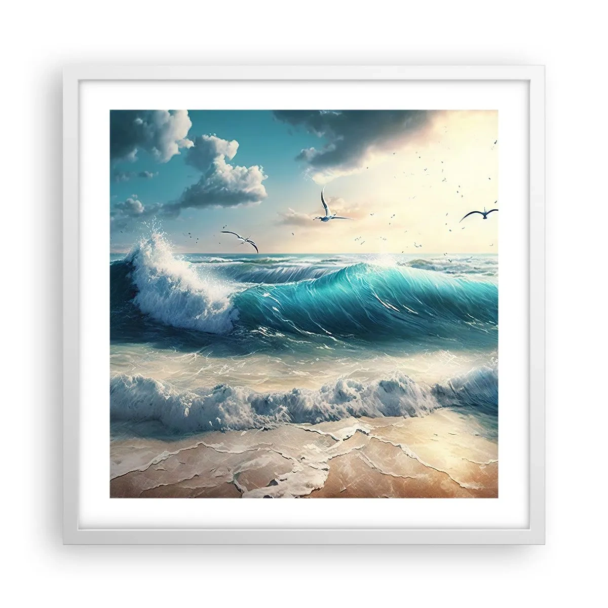 Poster in cornice bianca - Mormora solo per te - 50x50 cm