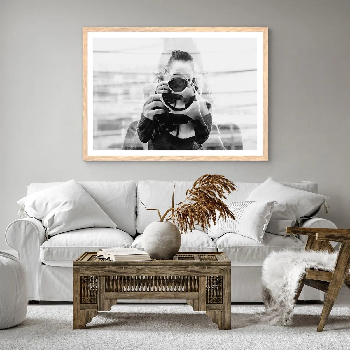 Poster in cornice rovere chiaro - Il creatore e il materiale - 50x40 cm