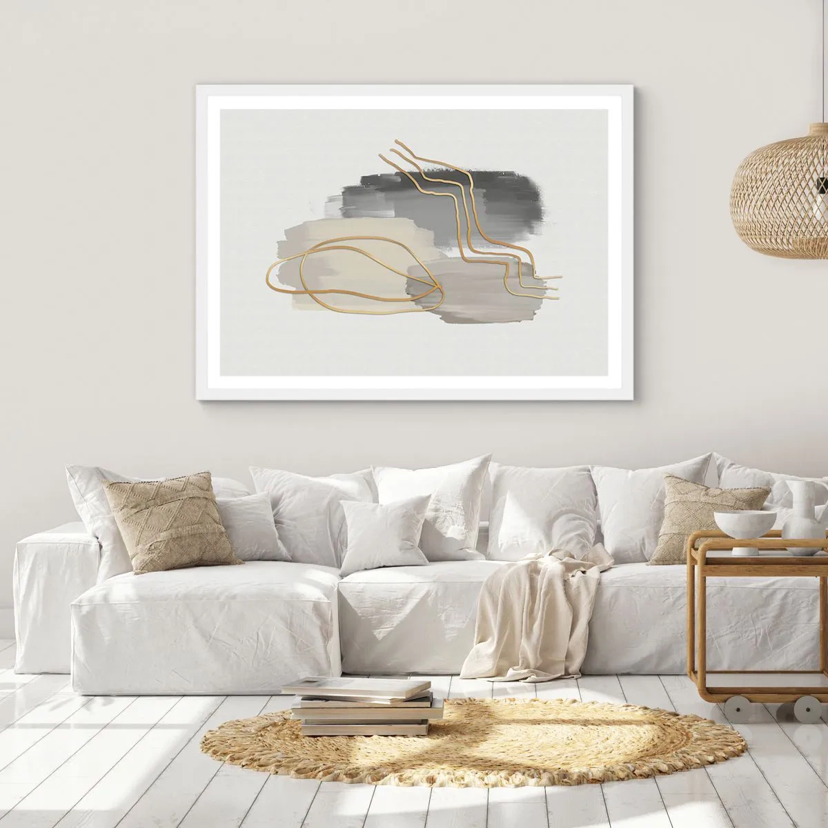 Poster in cornice bianca - Durata e movimento - 50x40 cm