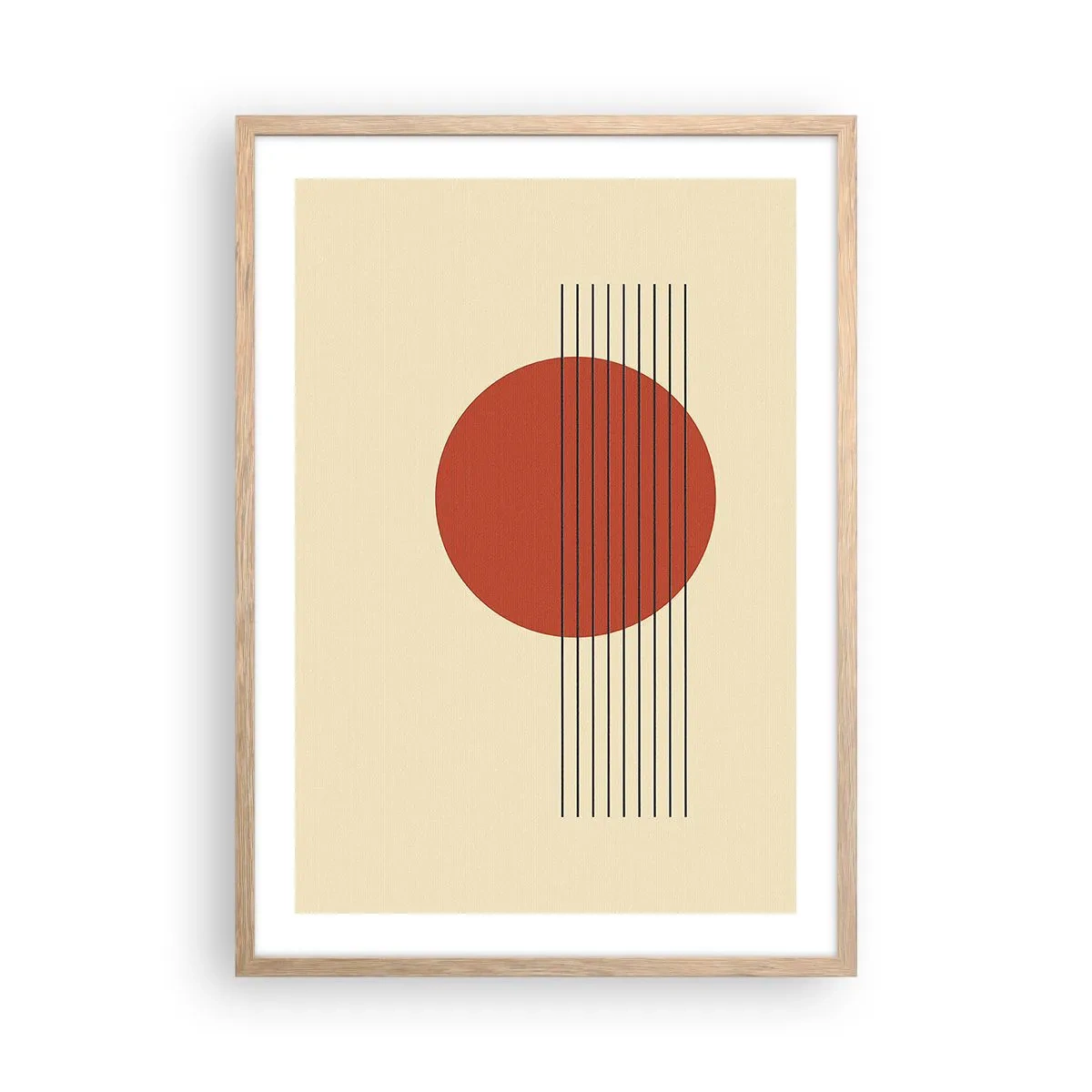 Poster in cornice rovere chiaro - Nel cerchio e oltre - 50x70 cm
