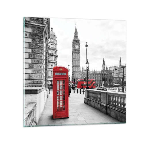 Quadro su vetro - Indubbiamente Londra - 30x30 cm