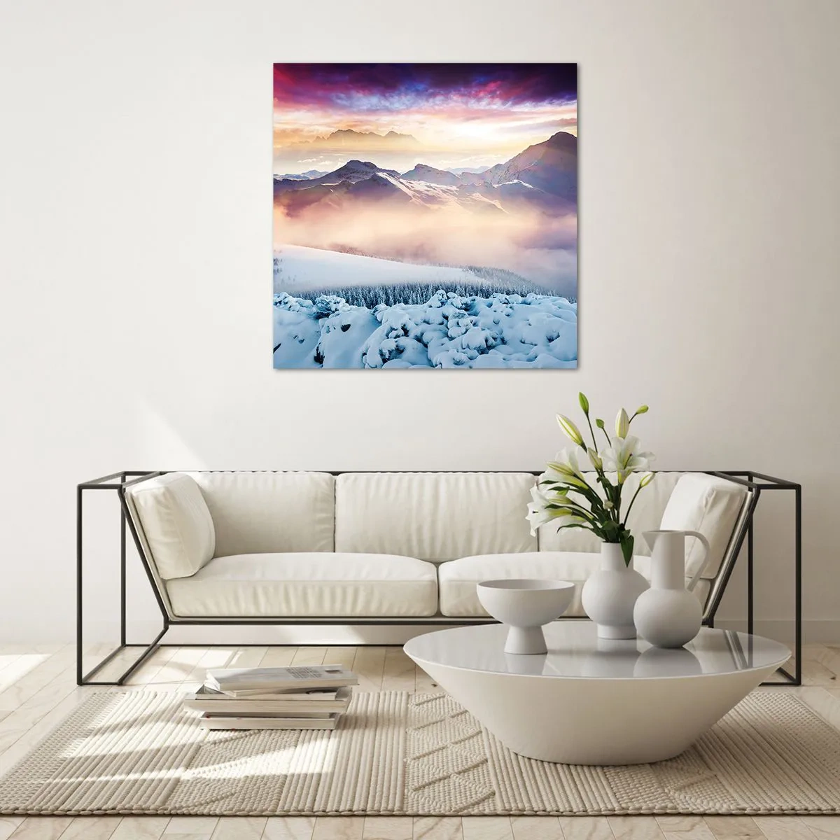 Quadro su vetro - Forza e purezza della natura - 70x70 cm