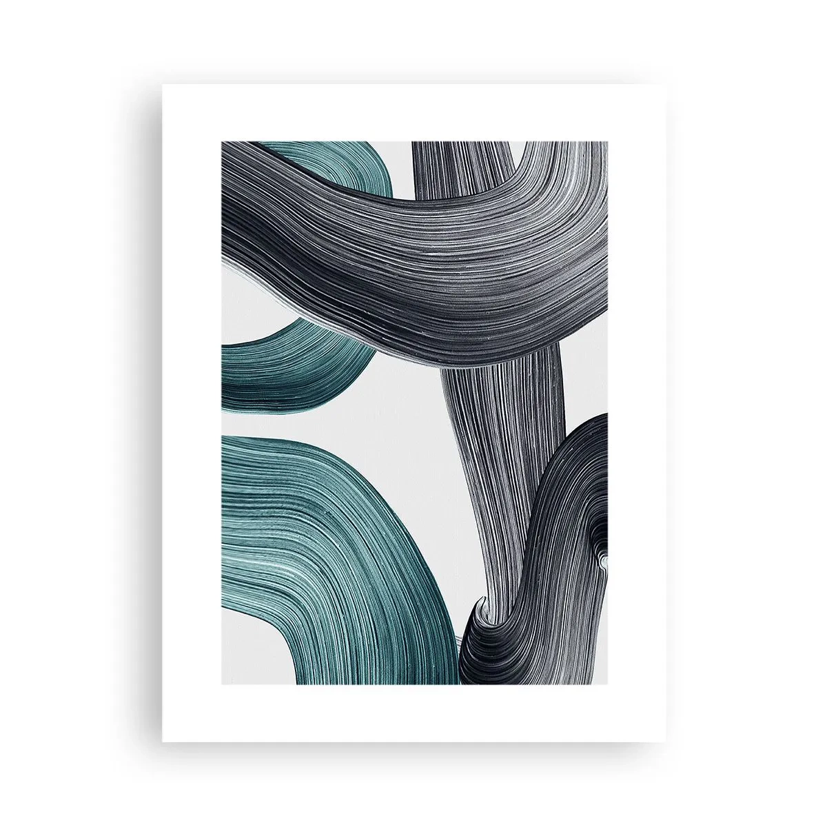 Poster - Tracce smeraldo e nero - 30x40 cm