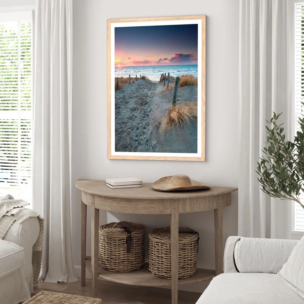 Poster in cornice rovere chiaro - Hai versato un arcobaleno di luce radiosa... - 70x100 cm