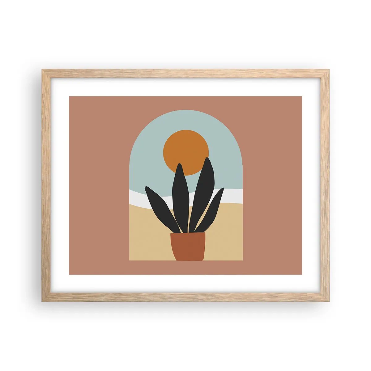 Poster in cornice rovere chiaro - Piccole gioie - 50x40 cm