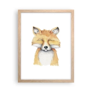 Poster in cornice rovere chiaro - Umore da volpe - 30x40 cm