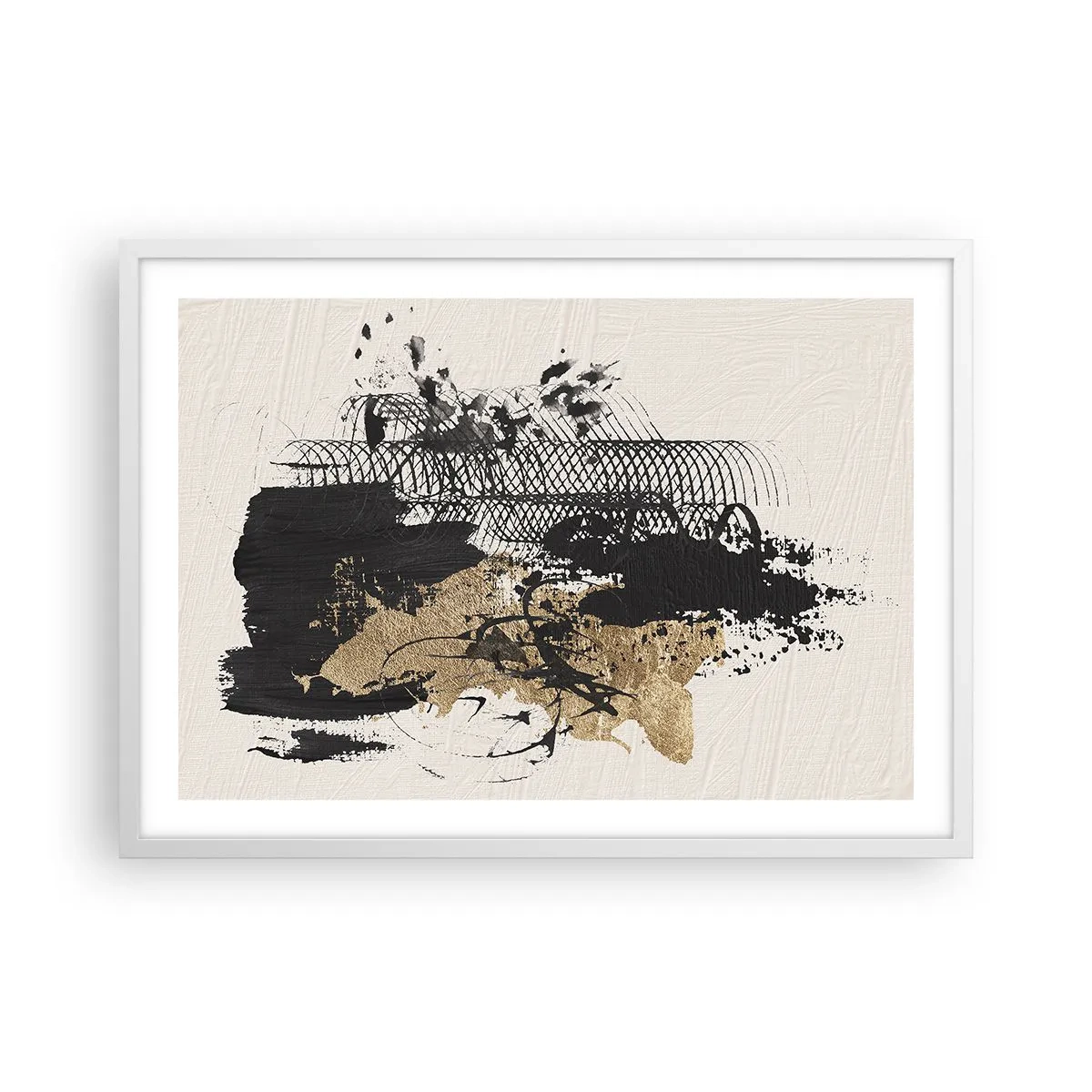 Poster in cornice bianca - Composizione con passione - 70x50 cm