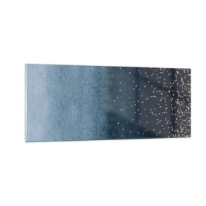 Quadro su vetro - Composizione: fasi blu - 100x40 cm