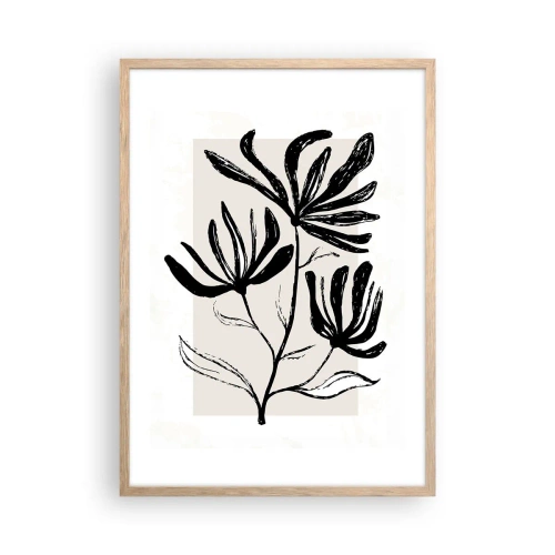 Poster in cornice rovere chiaro - Uno schizzo per l'erbario - 50x70 cm