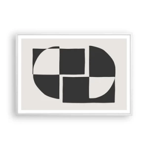 Poster in cornice bianca - Antitesi - sintesi - 100x70 cm