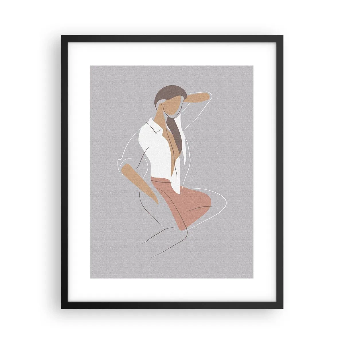 Poster in cornice nera - Profilo di bellezza - 40x50 cm
