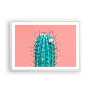 Poster in cornice bianca - Stai attento - 70x50 cm