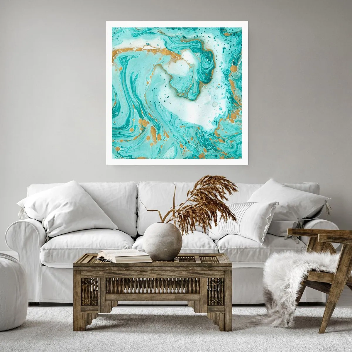 Poster - La grande onda del periodo Edo - 60x60 cm