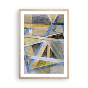 Poster in cornice rovere chiaro - Dritto o obliquo? - 50x70 cm