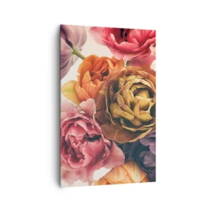 Quadro su tela - Stampe su Tela - Un mazzo di fiori vari dai colori intensi - 80x120cm - La festa della vita - Decorazione murale moderna per soggiorno e camera da letto ARTTOR