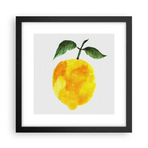 Poster in cornice nera - Scoprire il sapore del sole - 30x30 cm