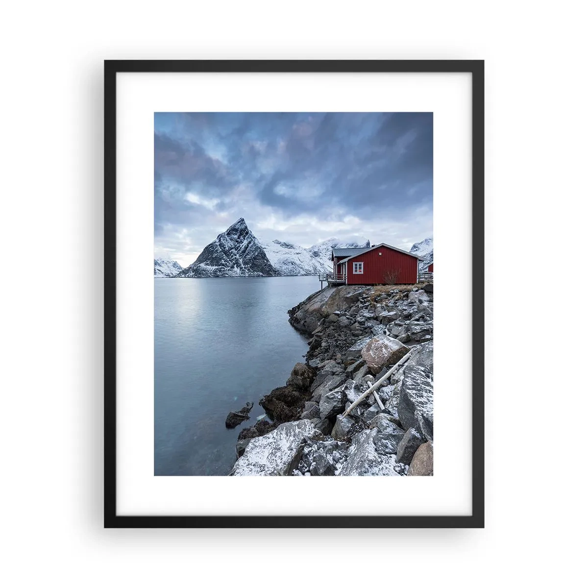 Poster in cornice nera - Rifugio scandinavo - 40x50 cm