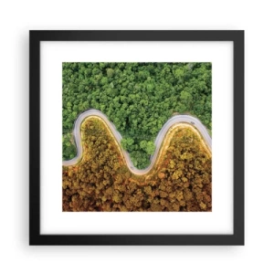 Poster in cornice nera - Confine e separazione - 30x30 cm