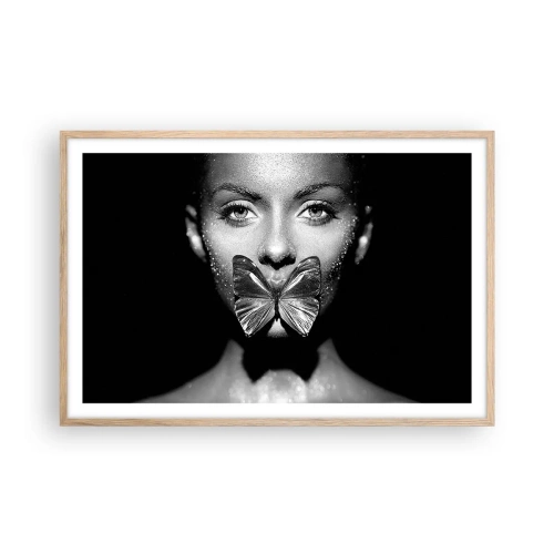 Poster in cornice rovere chiaro - Il bacio delle farfalle - 91x61 cm