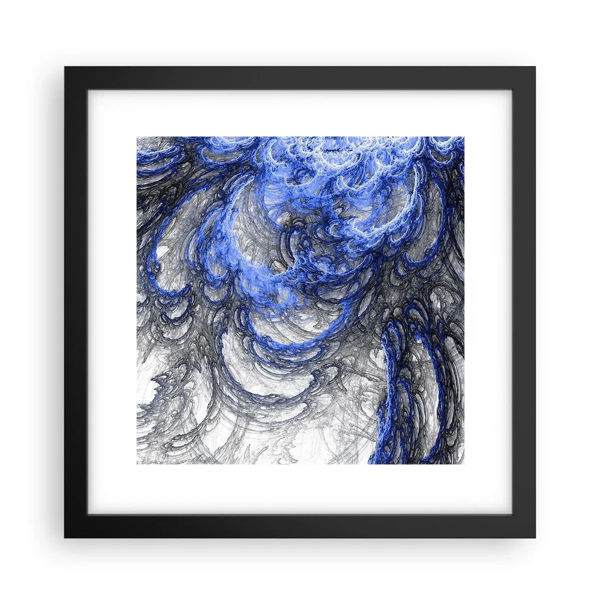 Poster in cornice nera - La nascita dell'onda - 30x30 cm
