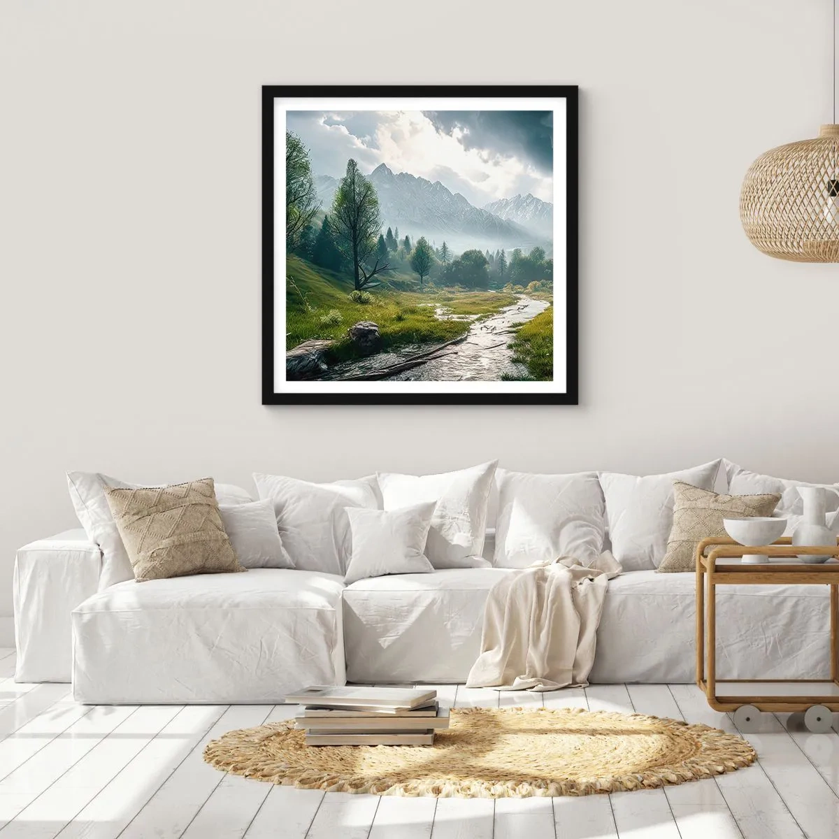 Poster in cornice nera - Andata e ritorno - 40x40 cm