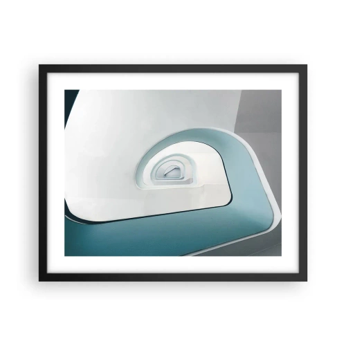 Poster in cornice nera - Blu fino in fondo - 50x40 cm