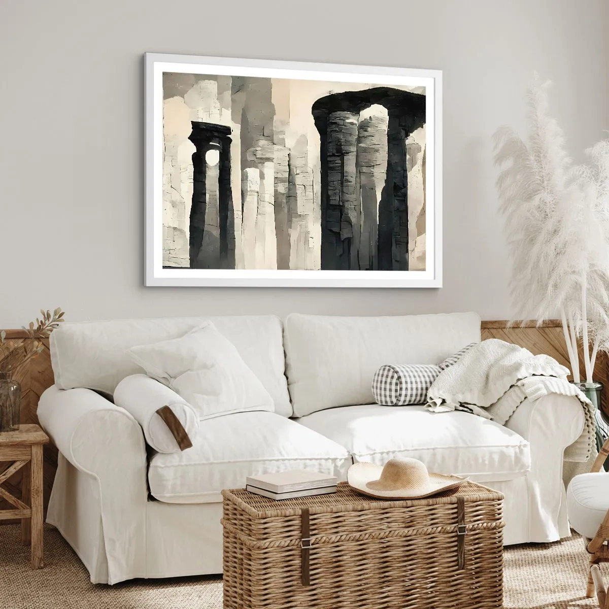 Poster in cornice bianca - La maestà dell'antichità - 50x40 cm