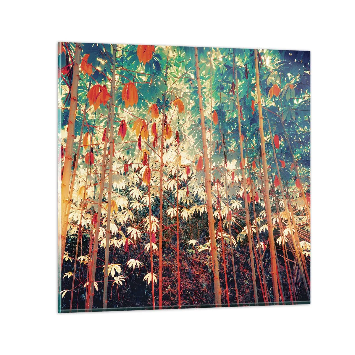 Quadro su vetro - La vita segreta delle foglie - 30x30 cm