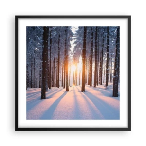 Poster in cornice nera - Decisamente nero su bianco - 50x50 cm