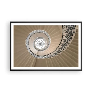 Poster in cornice nera - Al centro della chiocciola - 91x61 cm
