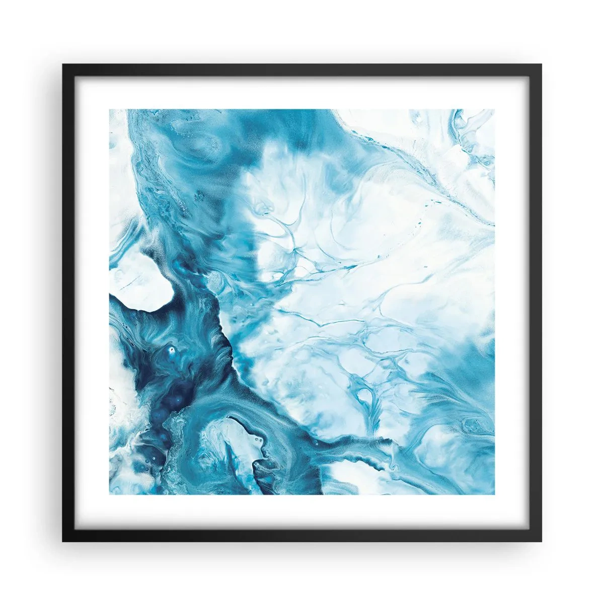 Poster in cornice nera - Concerto di blu - 50x50 cm