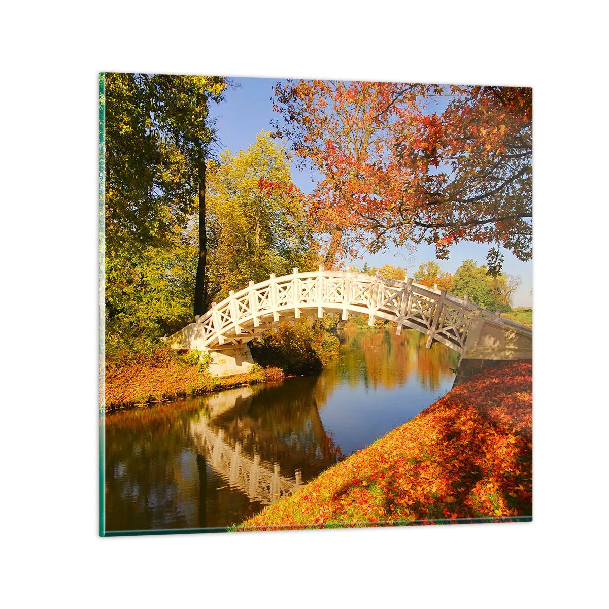 Quadro su vetro - Sul bianco ponticello dei sospiri - 70x70 cm