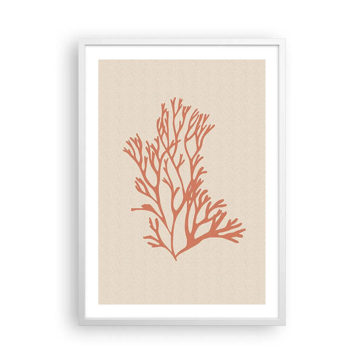 Poster in cornice bianca - Filigrana di corallo - 50x70 cm
