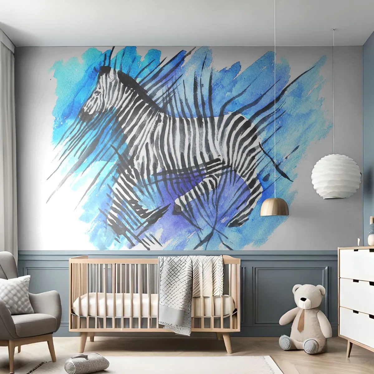 Fotomurali Standard Eco - Nascosta nelle strisce - Animali, Costolette, Africa - 200x140 cm