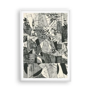 Poster in cornice bianca - Dinamica della contemporaneità - 70x100 cm