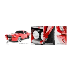 Campione di Fotomurale Premium Canvas - Mustang veloce come il vento - Settore automobilistico, Macchina vintage, Auto Mustang del 1967 - 100x30 cm