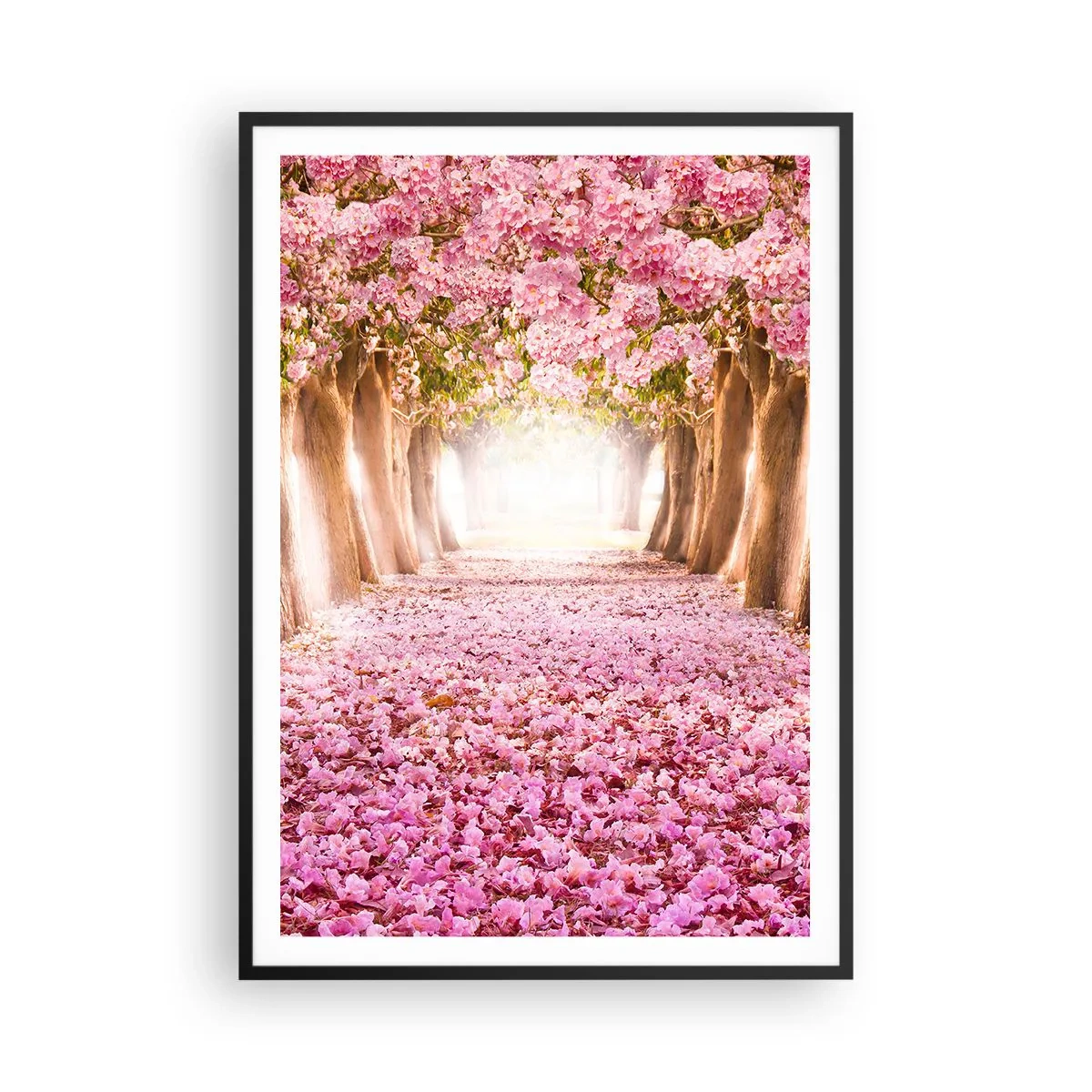 Poster in cornice nera - La strada verso il paradiso - 70x100 cm