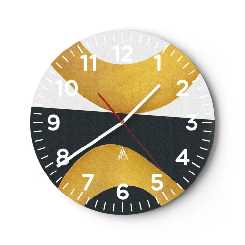 Orologio da parete - Orologio in Vetro - Iniziamo dall'oro - 40x40 cm