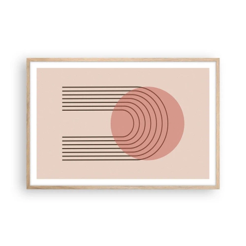 Poster in cornice rovere chiaro - Attrazione irresistibile - 91x61 cm