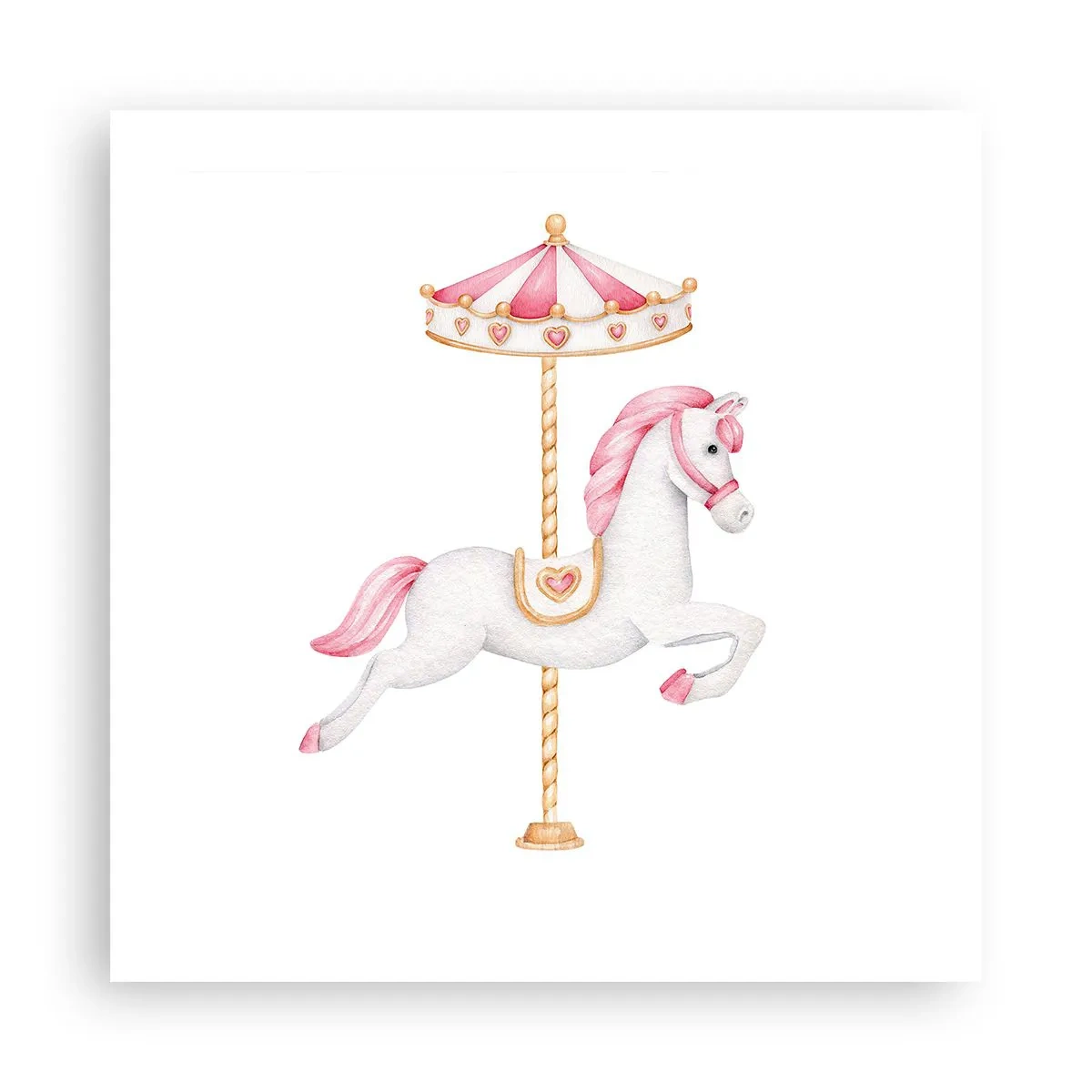Poster - Partito al galoppo. - 50x50 cm