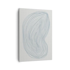 Quadro su tela - Stampe su Tela - Motivo astratto a onde in delicato blu - 70x100cm - Il sorriso di una goccia - Decorazione murale moderna per soggiorno e camera da letto ARTTOR