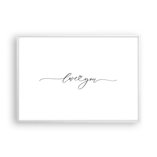 Poster in cornice bianca - Bianco e nero - 100x70 cm