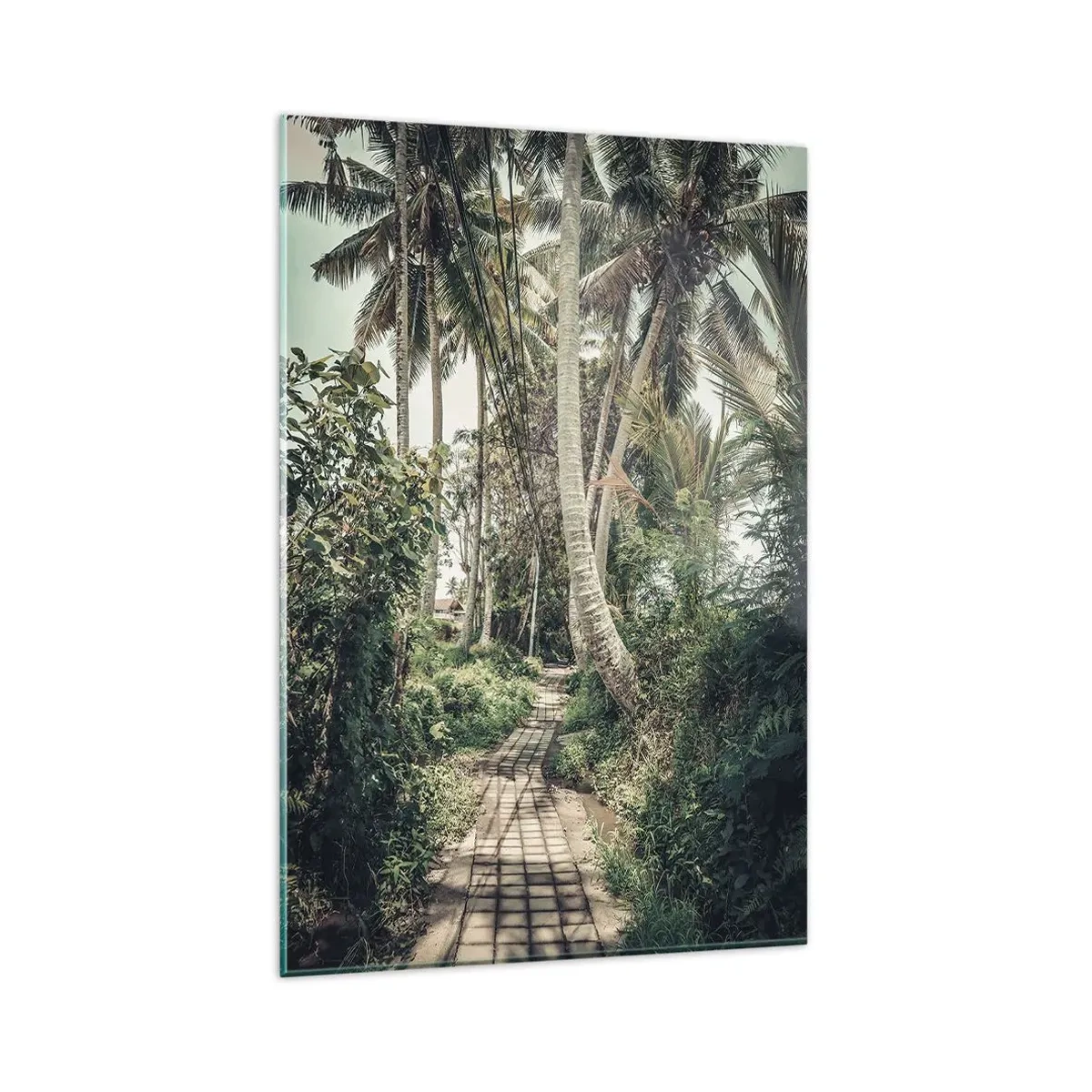 Quadro su vetro - Il viale delle palme - 80x120 cm