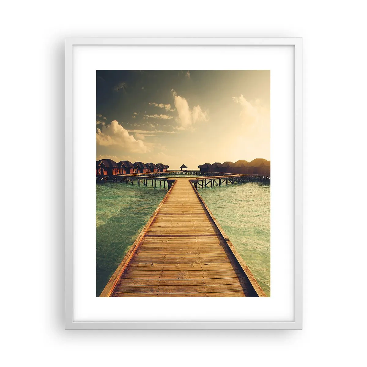 Poster in cornice bianca - Caldo invito - 40x50 cm