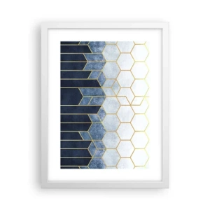 Poster in cornice bianca - Composizione a ritmo sincopato - 30x40 cm