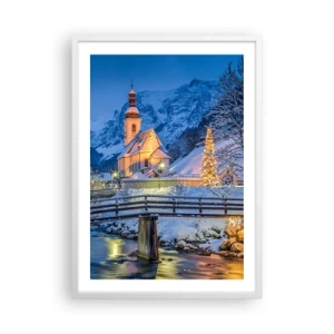 Poster in cornice bianca - Lo spirito di Natale - 50x70 cm