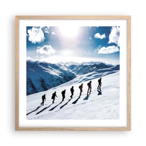 Poster in cornice rovere chiaro - La squadra dei conquistatori - 50x50 cm