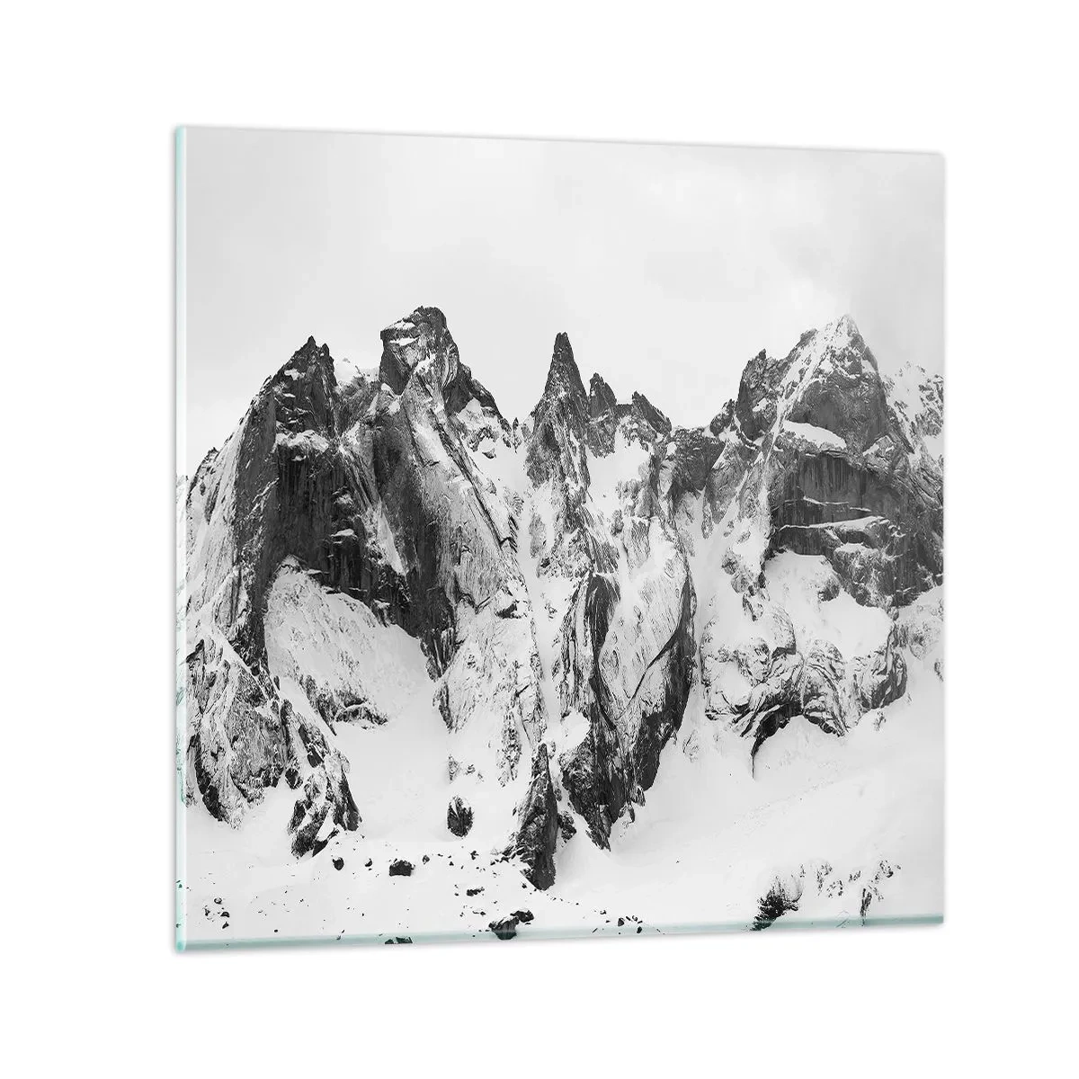 Quadro su vetro - Cresta minacciosa di granito - 40x40 cm