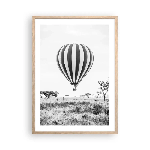 Poster in cornice rovere chiaro - Sulla savana - 50x70 cm