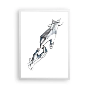 Poster in cornice bianca - Buon gesto - 50x70 cm